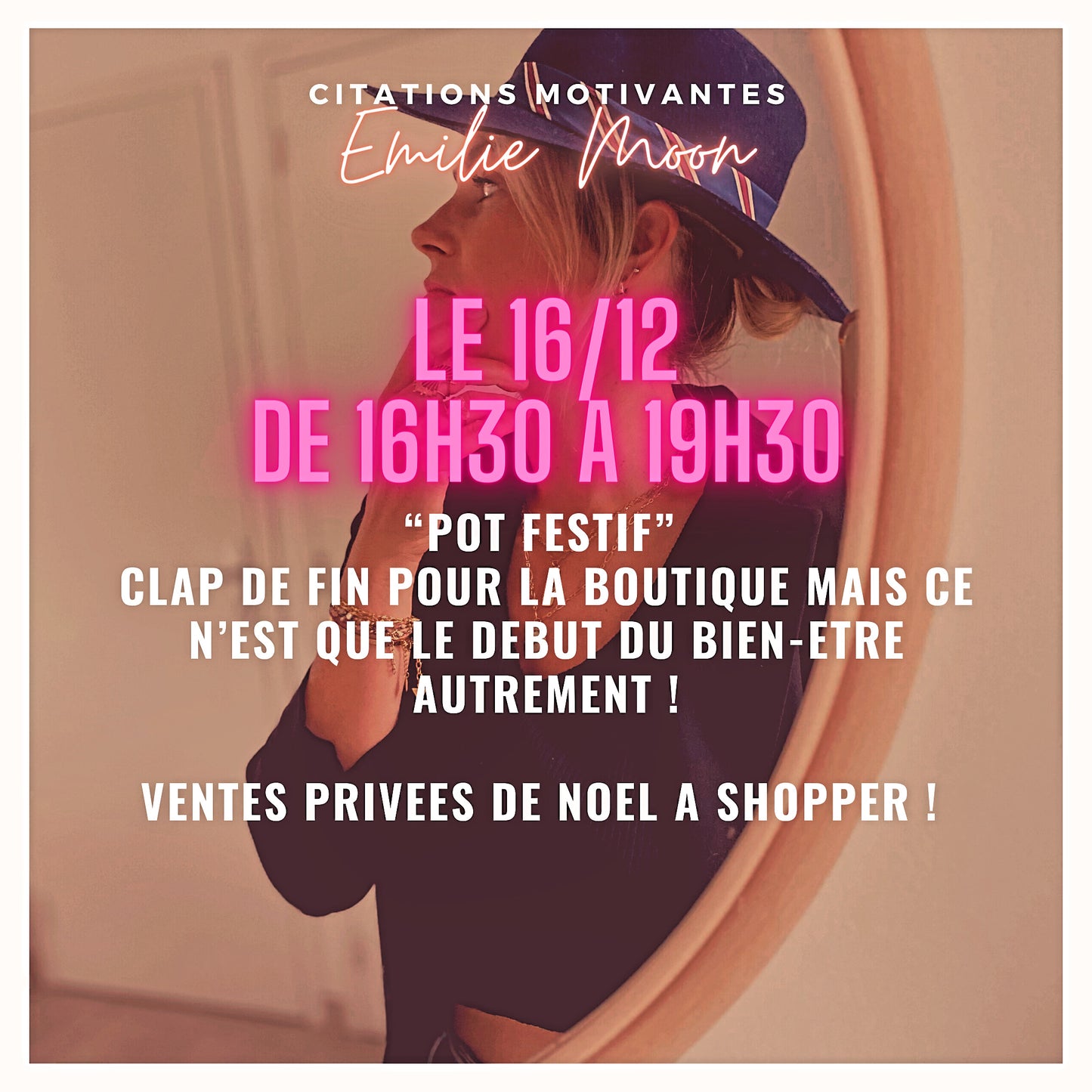 Bienvenue chez Moon Care - PORTES OUVERTES et ventes privées pot de fermeture Émilie Moon, Le samedi 16/12 ( et invitation sisters moon’s des retraites en avant première ! )