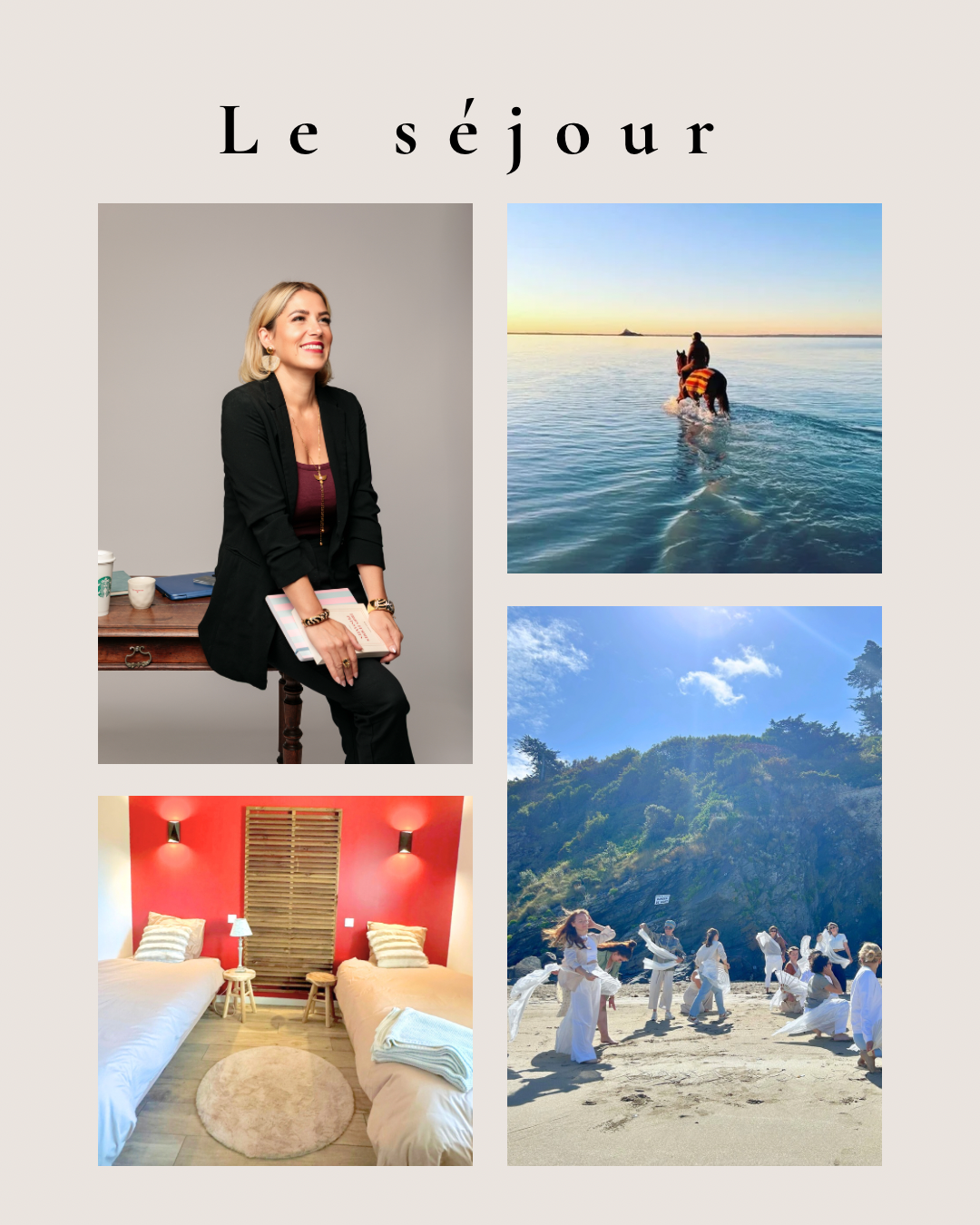 Séjour transformatif en Normandie « FEMMES AUDACIEUSES » Le stage de coaching de 4 jours et 3 nuits-Je verse mon acompte de réservation dès maintenant de 120€
Ce montant sécurise votre place immédiatement !

•Solde Émilie Moon 600 + hébergement à régler